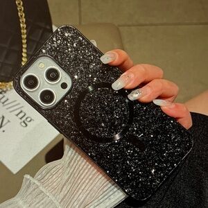 Glitter Black Phone Case